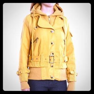 NWT Mustard Layered Button-up wool blend coat🔥🔥